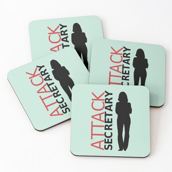Item preview, Beware Attack Secretary Funny Secretary Gift Black White Red Mint Green designed and sold by InterpreTees.
