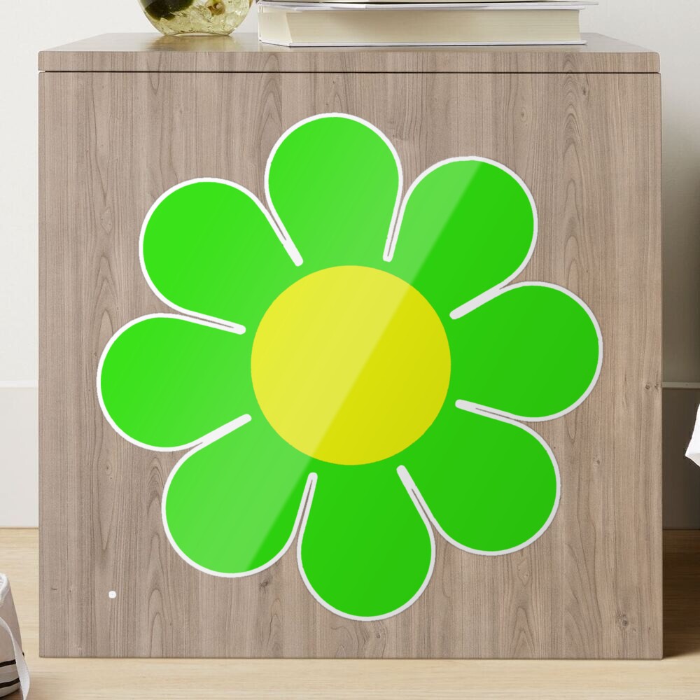 Green Yellow Hippy Flower Daisy Sticker for Sale by hilda74