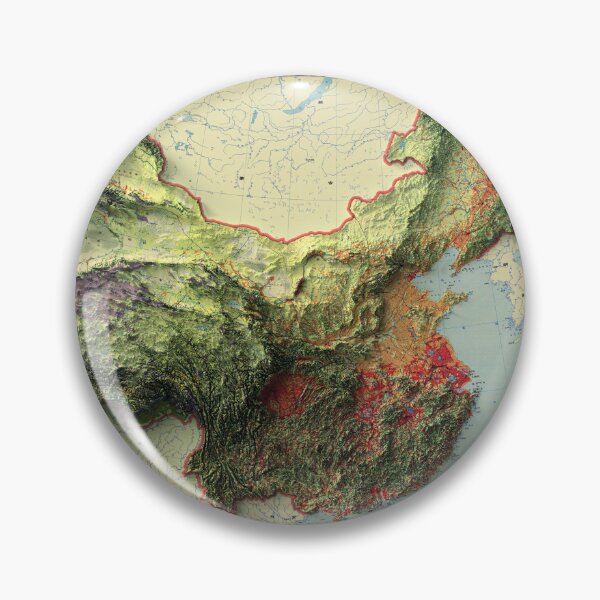 Item preview, 1979 China Relief Map 3D digitally-rendered designed and sold by ThinkAboutMaps.