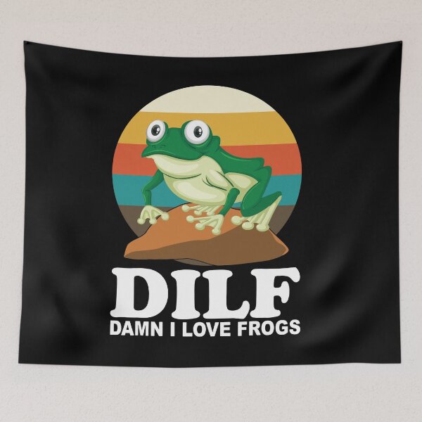 Item preview, Damn I Love Frogs DILF designed and sold by webmprintshop.