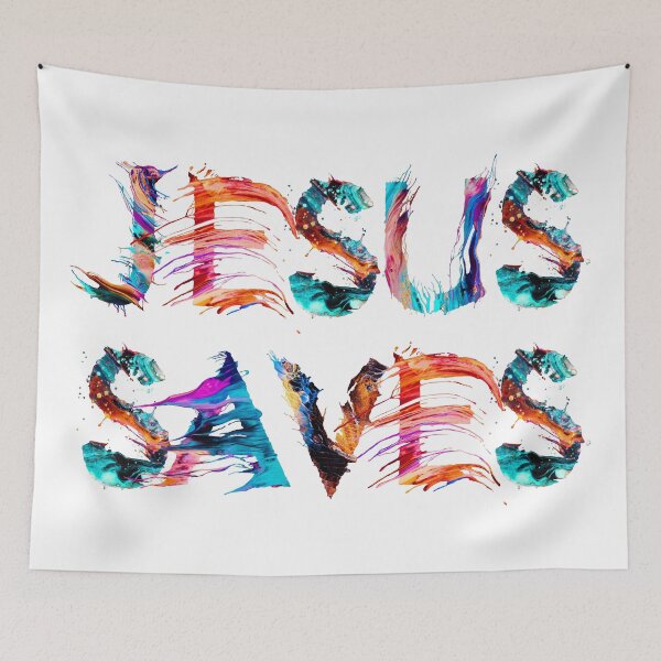 Item preview, "Jesus Saves" Painted Text designed and sold by Nigelum.
