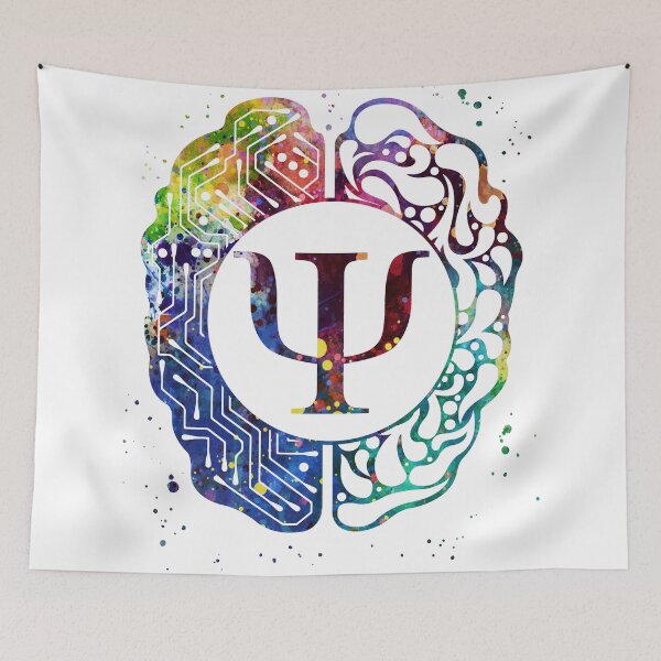 Item preview, Psychology Psi Symbol in Left and Right Brain designed and sold by EvasDreams.