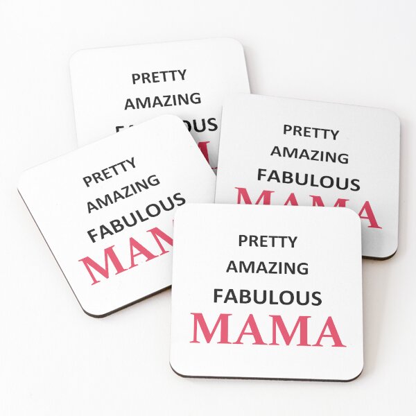 Item preview, Pretty Amazing Fabulous Mama Word Art in Black and Pink Letters designed and sold by Star58.