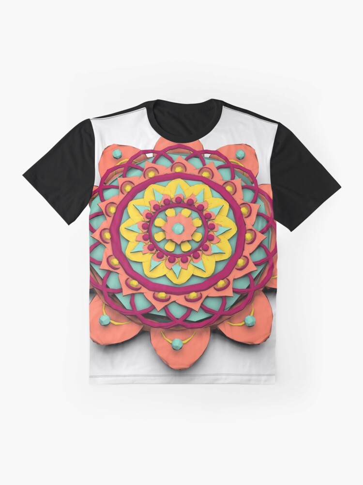 Vista alternativa de Camiseta gráfica Mandala 3D Lowpoly