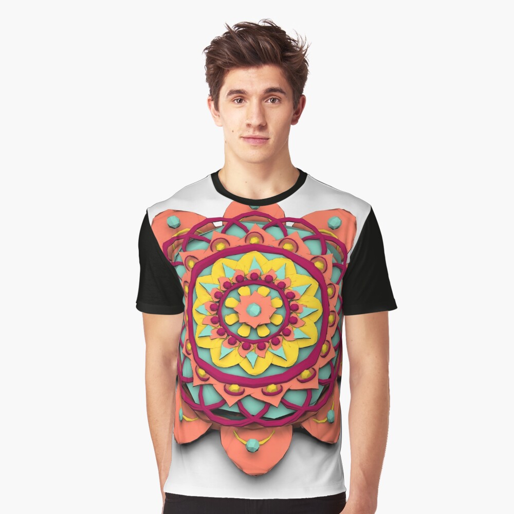 Mandala 3D Lowpoly Camiseta gráfica
