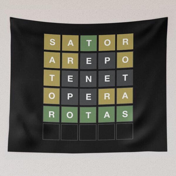 Item preview, Sator Square Latin Wordle Grid Design designed and sold by MintGubbins.