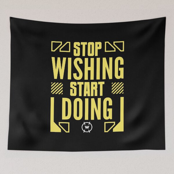 Item preview, Motivational Stop Wishing Start Doing Inspirational designed and sold by wingstar.