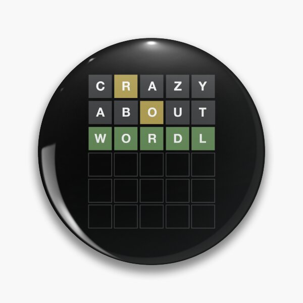 Item preview, Crazy About Wordl - Wordle Grid Design designed and sold by MintGubbins.