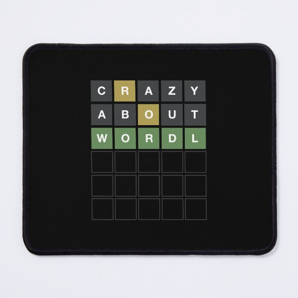 Item preview, Crazy About Wordl - Wordle Grid Design designed and sold by MintGubbins.