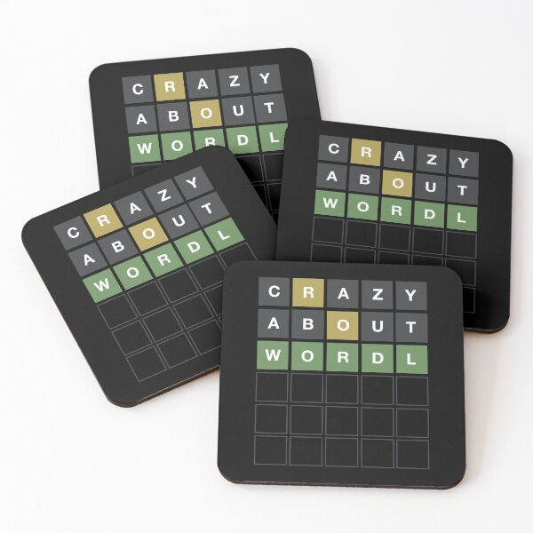 Item preview, Crazy About Wordl - Wordle Grid Design designed and sold by MintGubbins.