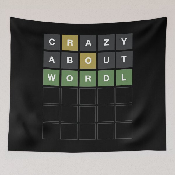 Item preview, Crazy About Wordl - Wordle Grid Design designed and sold by MintGubbins.