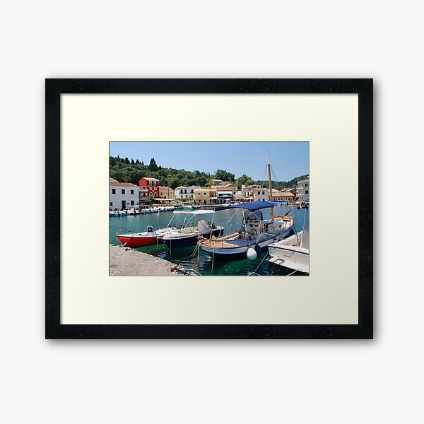 Loggos harbour, Paxos Framed Art Print
