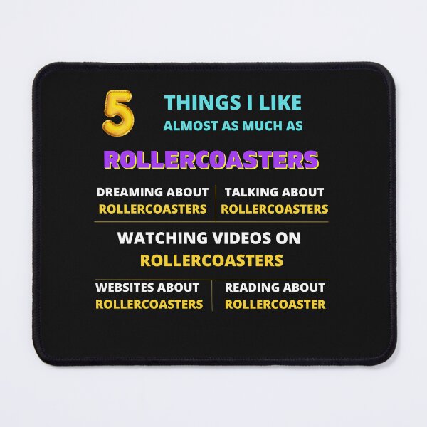 Item preview, Funny Hobby Roller Coaster Gifts 5 Things for Men Women designed and sold by WolfyAL.