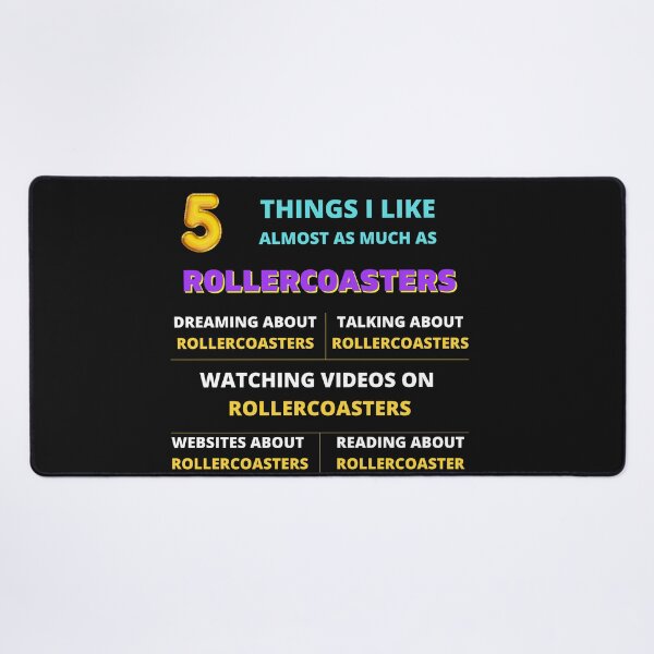 Item preview, Funny Hobby Roller Coaster Gifts 5 Things for Men Women designed and sold by WolfyAL.