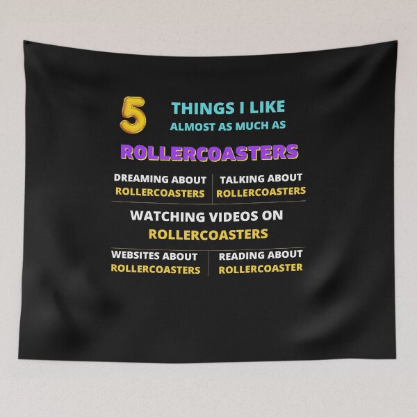Item preview, Funny Hobby Roller Coaster Gifts 5 Things for Men Women designed and sold by WolfyAL.