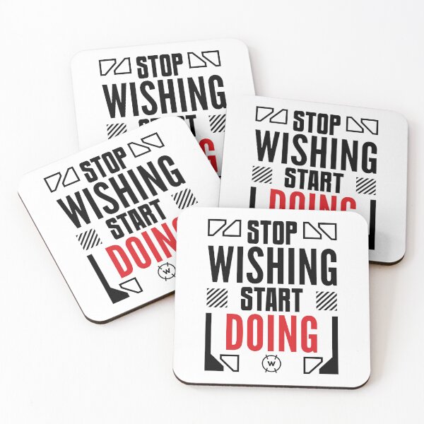 Item preview, Motivational Stop Wishing Start Doing Inspirational designed and sold by wingstar.