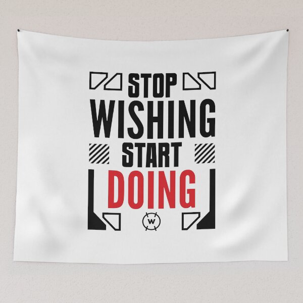 Item preview, Motivational Stop Wishing Start Doing Inspirational designed and sold by wingstar.