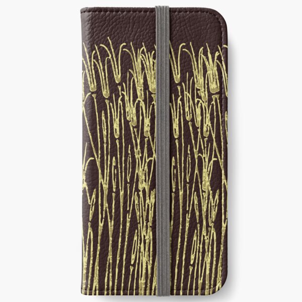 Vintage Decorative Grass Illustration from Combinaisons Ornementales (c.1900) iPhone Wallet
