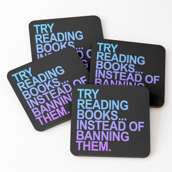 Item preview, Try Reading Books Books Instead of Banning Them (purple blue) designed and sold by Thelittlelord.