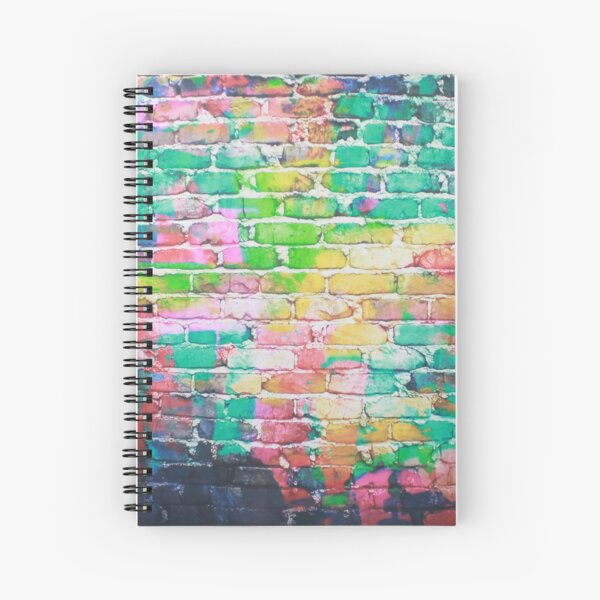 colorful brick wall Spiral Notebook