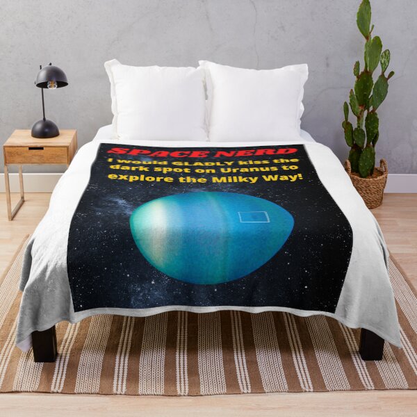 Item preview, Space Nerd I Would Gladly Kiss The Black Spot on Uranus Gold and Red designed and sold by podguy.