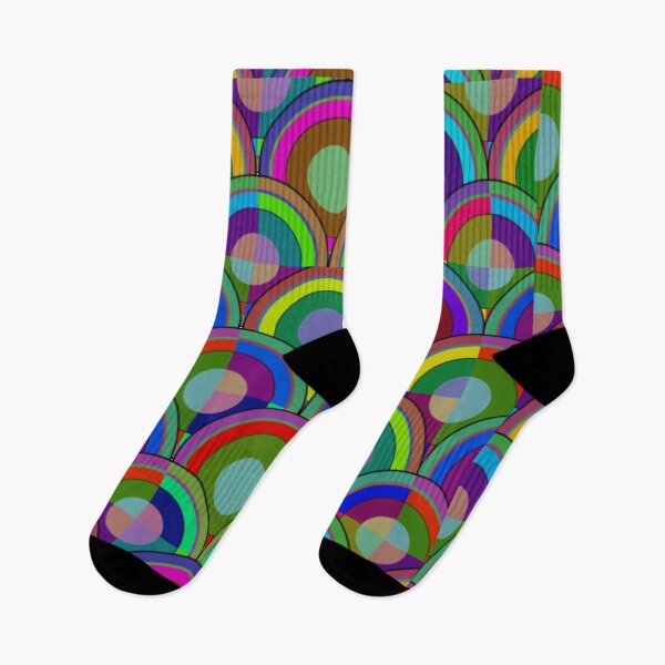Item preview, Psychedelic Trippy Kaleidoscope Rainbow Circles Deco Retro Vintage Print Pattern designed and sold by Shayna Westfall.