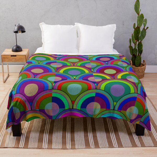 Item preview, Psychedelic Trippy Kaleidoscope Rainbow Circles Deco Retro Vintage Print Pattern designed and sold by Shayna Westfall.