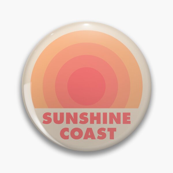 Item preview, Sunshine Coast Retro Rainbow Badge Orange designed and sold by modeoftravel.