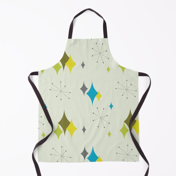 Item preview, Retro Atomic Diamonds and Starbursts Mid Century Modern Design in Green and Blue designed and sold by lovevisionkarma.