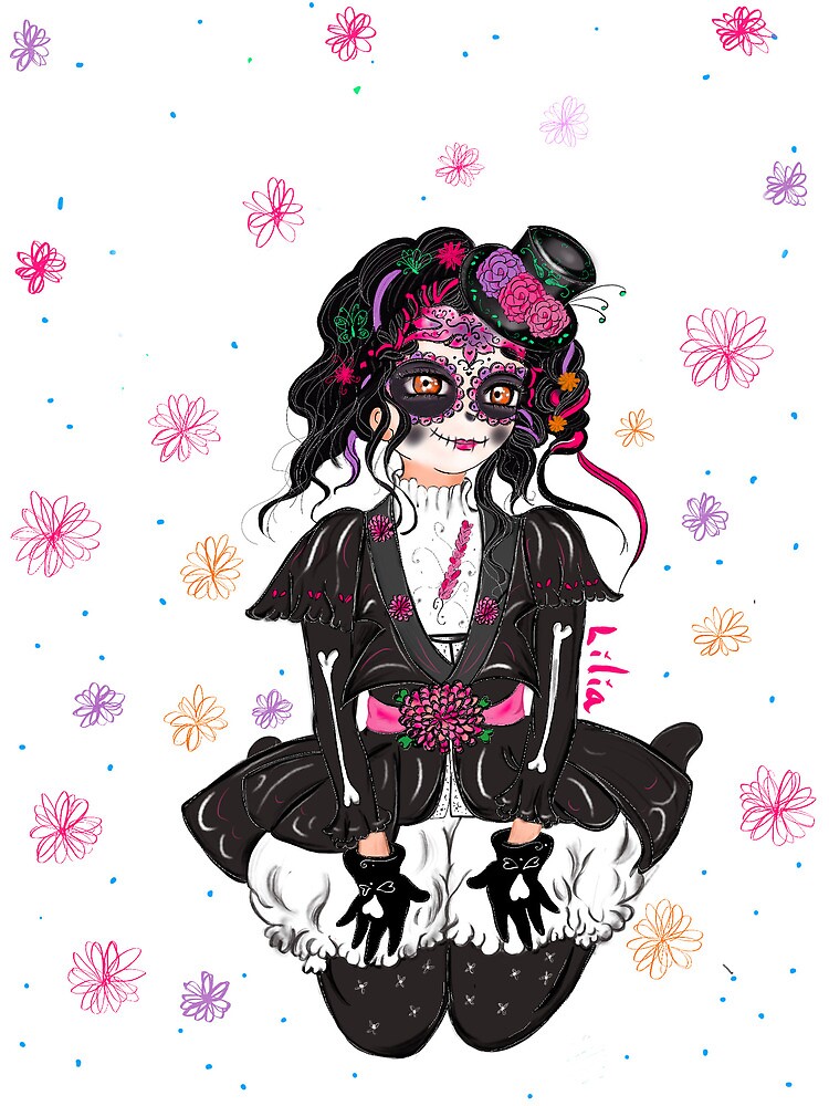 Catrina Anime Day Of The Dead Photographic Print For Sale By Lilidibuja Redbubble 9626