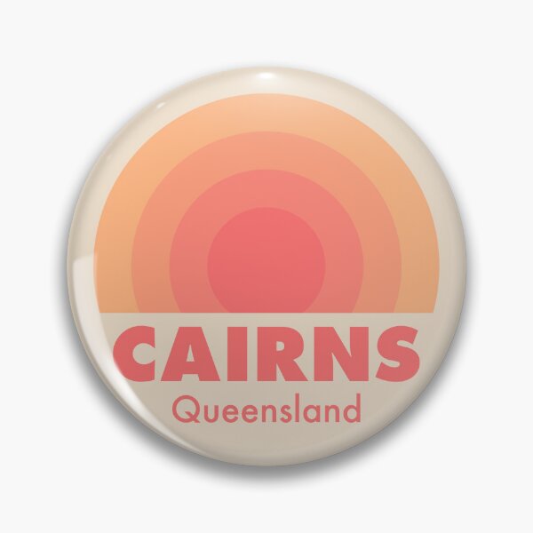 Item preview, Cairns Retro Rainbow Badge Orange designed and sold by modeoftravel.