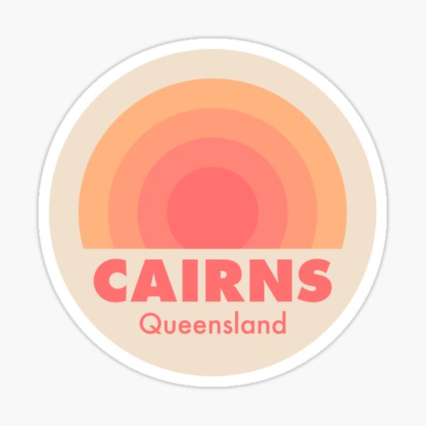 Item preview, Cairns Retro Rainbow Badge Orange designed and sold by modeoftravel.