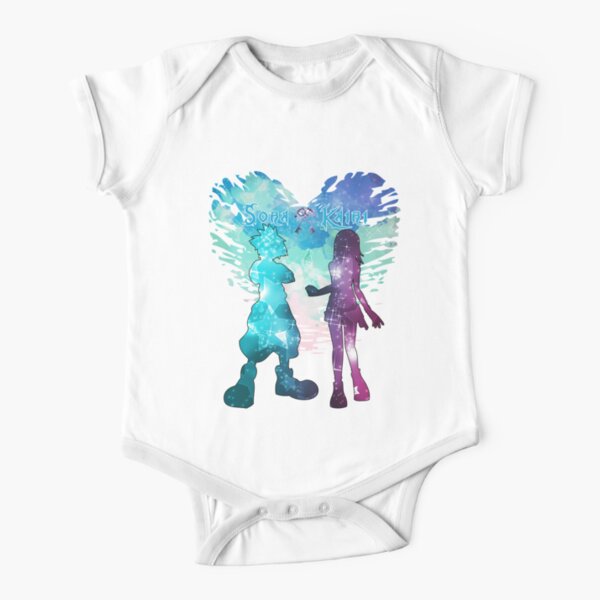 Kingdom Hearts - Sora x Kairi Short Sleeve Baby One-Piece