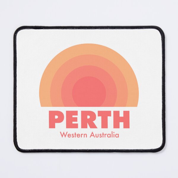 Item preview, Perth Retro Rainbow Badge Orange designed and sold by modeoftravel.
