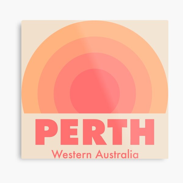 Item preview, Perth Retro Rainbow Badge Orange designed and sold by modeoftravel.