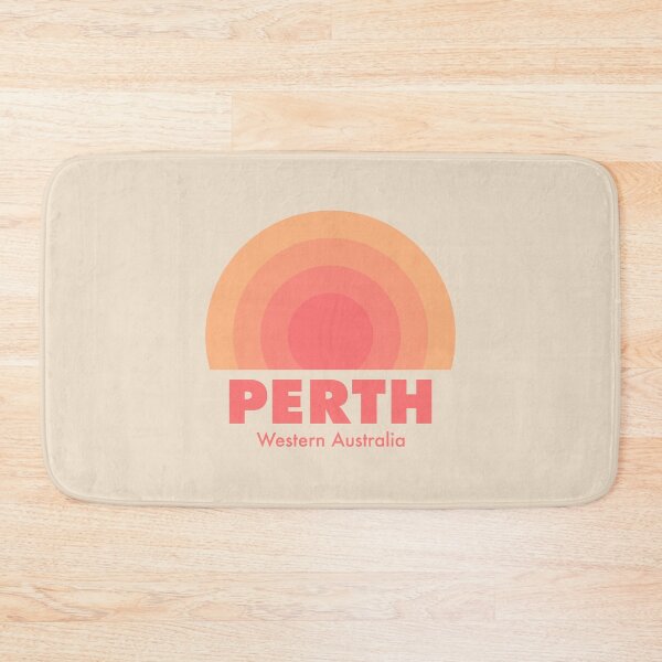 Item preview, Perth Retro Rainbow Badge Orange designed and sold by modeoftravel.