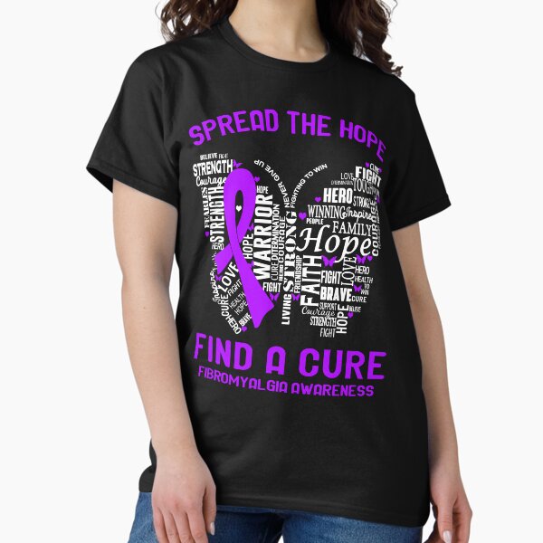 Item preview, Butterfly Ribbon Spread The Hope Find A Cure Fibromyalgia Awareness designed and sold by Tadmab.