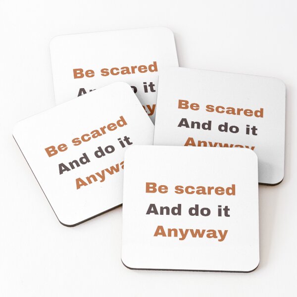 Item preview, Be Scared And Do It Anyway motivational And Inspirational Quote designed and sold by Qquotes.