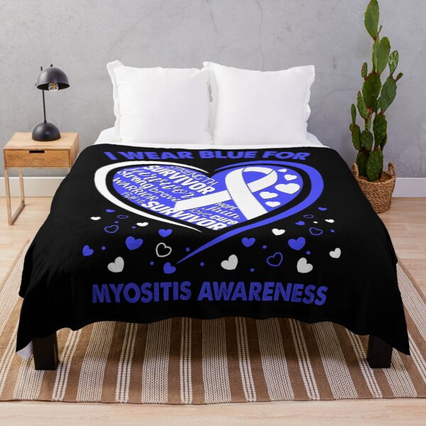 Item preview, I Wear Blue For Myositis Survivor Heart Ribbon designed and sold by heppenp.