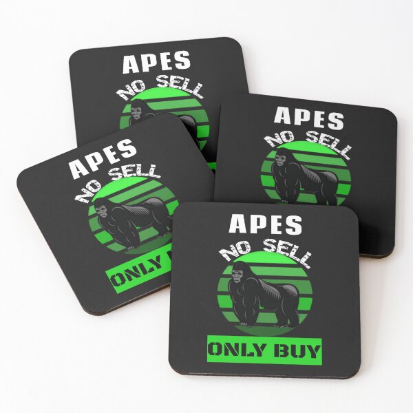 Item preview, Funny Gamestonk Meme Stock Apes No Sell Only Buy Green Retro Sunset designed and sold by SharpThreadZ.