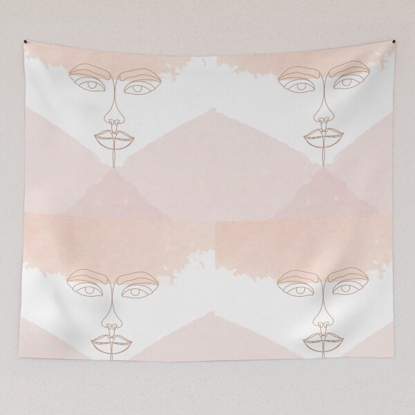 Item preview, Minimalist Abstract Line Face Art-Mid-Century Modern Boho Design designed and sold by adoredigitals.