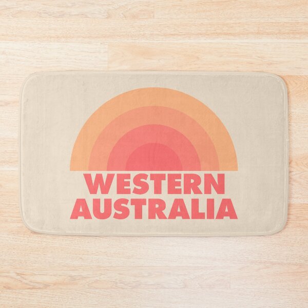 Artikelvorschau, Western Australia Rainbow Retro Orange entworfen und verkauft von modeoftravel.