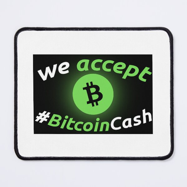 Item preview, A "we accept #bitcoincash" sticker designed and sold by cuvcuv.