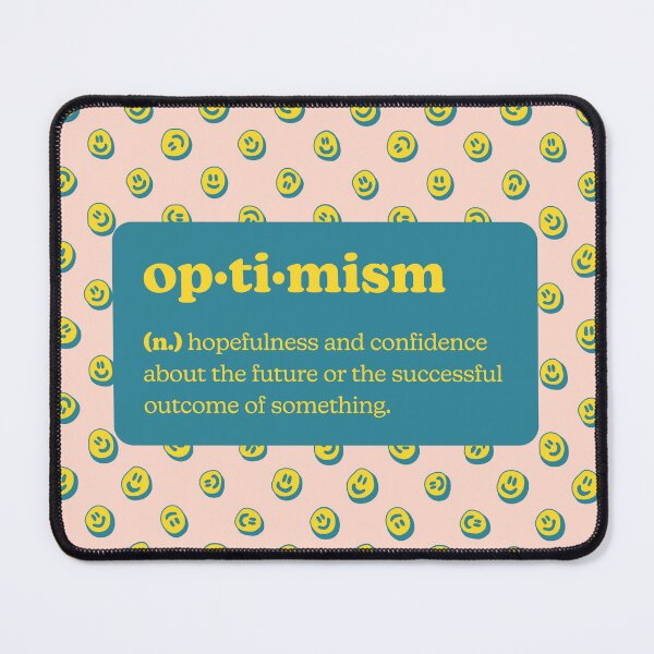 Artikelvorschau, Optimismus - Definitions-Plakat - Pfirsich entworfen und verkauft von Christine Weenk.