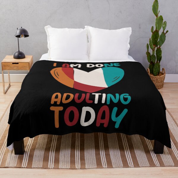 Item preview, I Am Done Adulting Today Colorful Heart Design sarcastic Gift funny Cool Quote Unisex designed and sold by pedrored369.