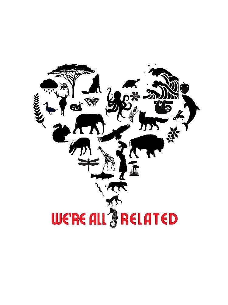 Thumbnail 5 von 5, Grafik T-Shirt, Wir sind alle verbundene Herz-Collage designt und verkauft von weRnature-earth.