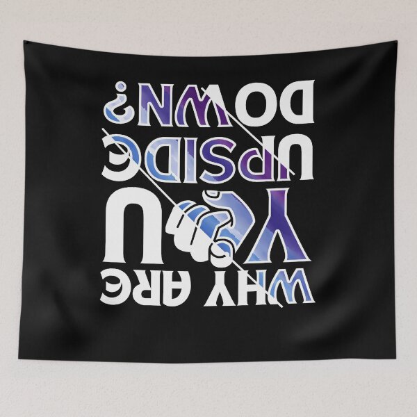Item preview, Why are you upside down cold colors black background designed and sold by Chaos-Touch.