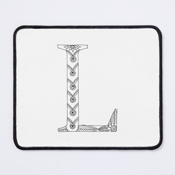Item preview, Henna Alphabet L / Henna Letter L - Black Henna Line Art designed and sold by Mrs-PenLine.