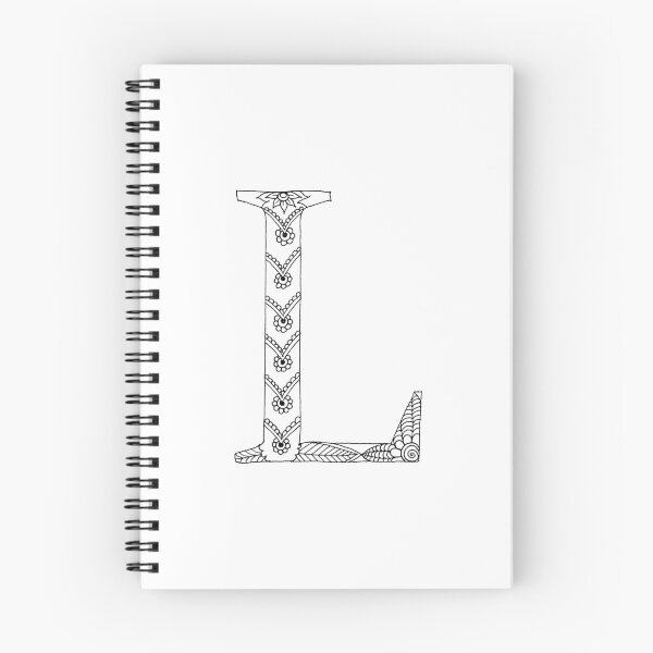 Item preview, Henna Alphabet L / Henna Letter L - Black Henna Line Art designed and sold by Mrs-PenLine.