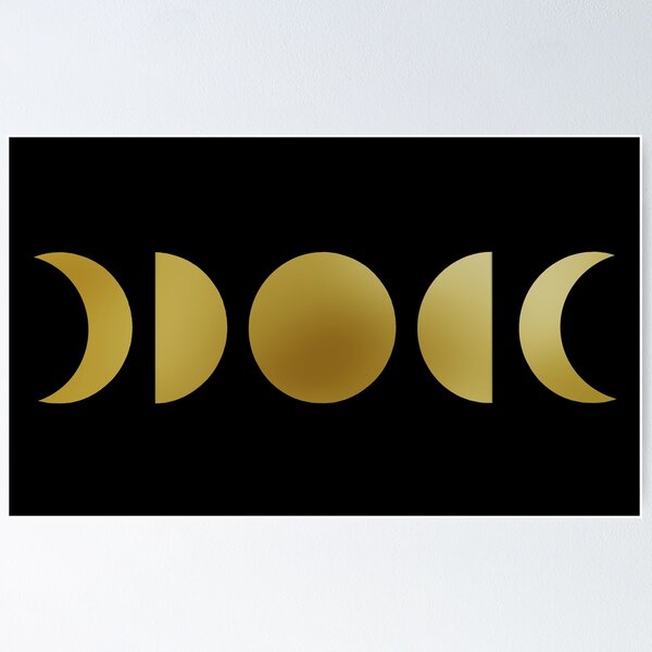 Item preview, Gold Phases of the Moon designed and sold by Julie Erin Designs.
